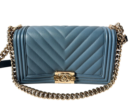 Chanel Boy Bag Caviar Old Medium