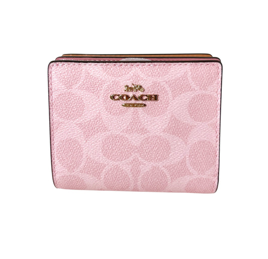 Coach Signature Canvas Snap Wallet