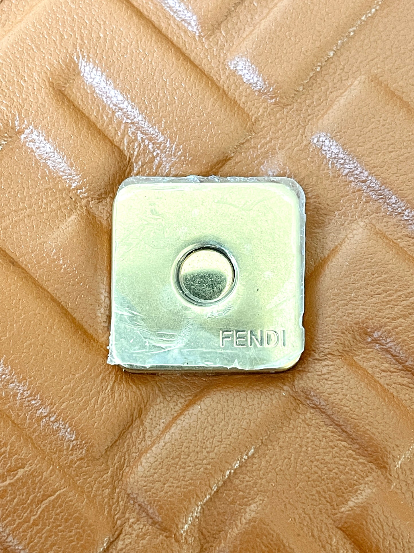 Fendi Leather Midi Baguette