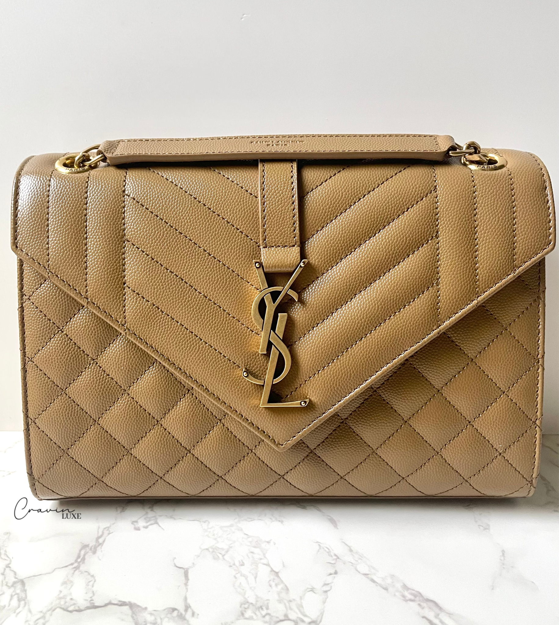 Saint Laurent Medium Envelope Shoulder Bag – CravinLuxe.com