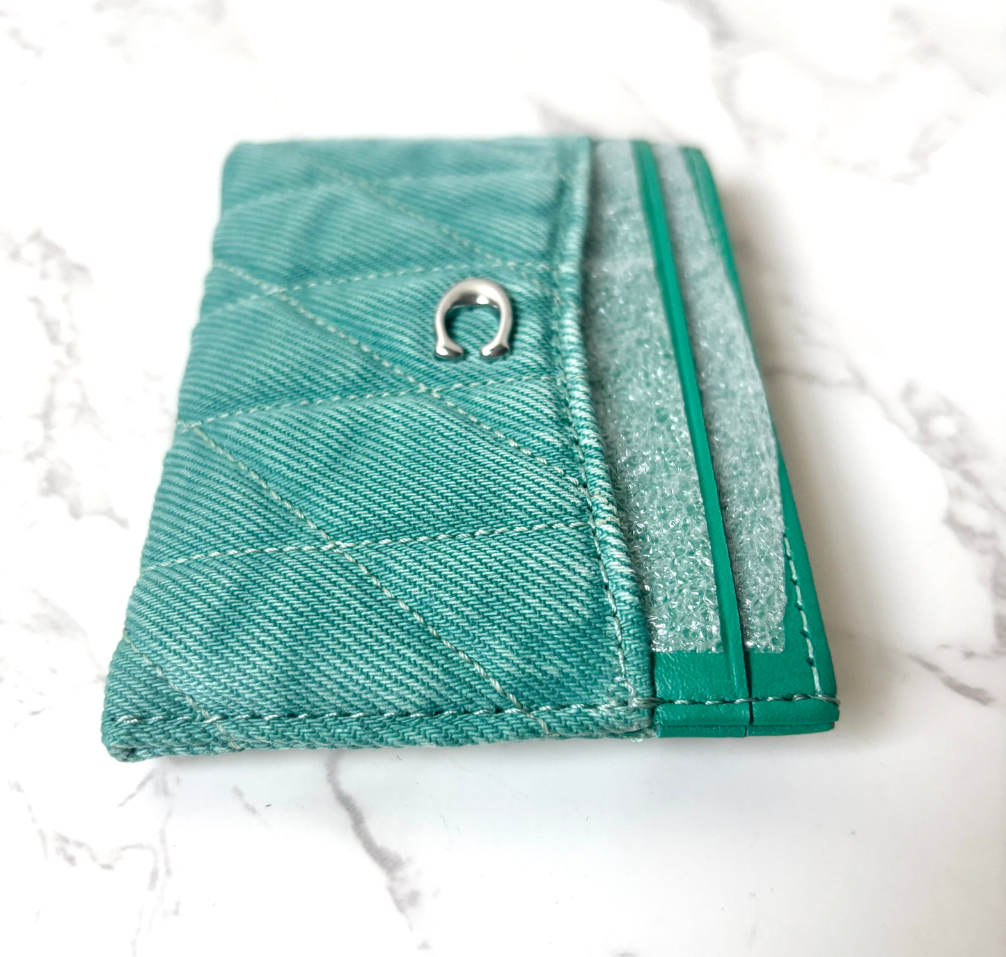 Coach Quilted Denim Card Holder