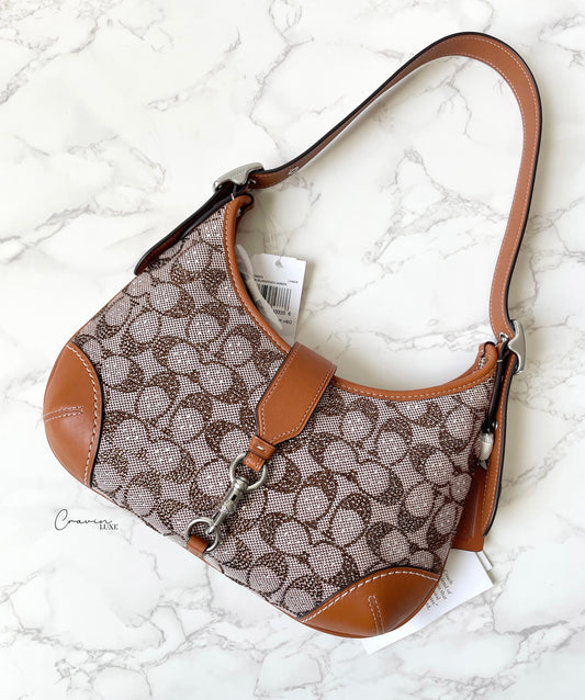 Coach Hamptons Hobo in Crystal Jacquard