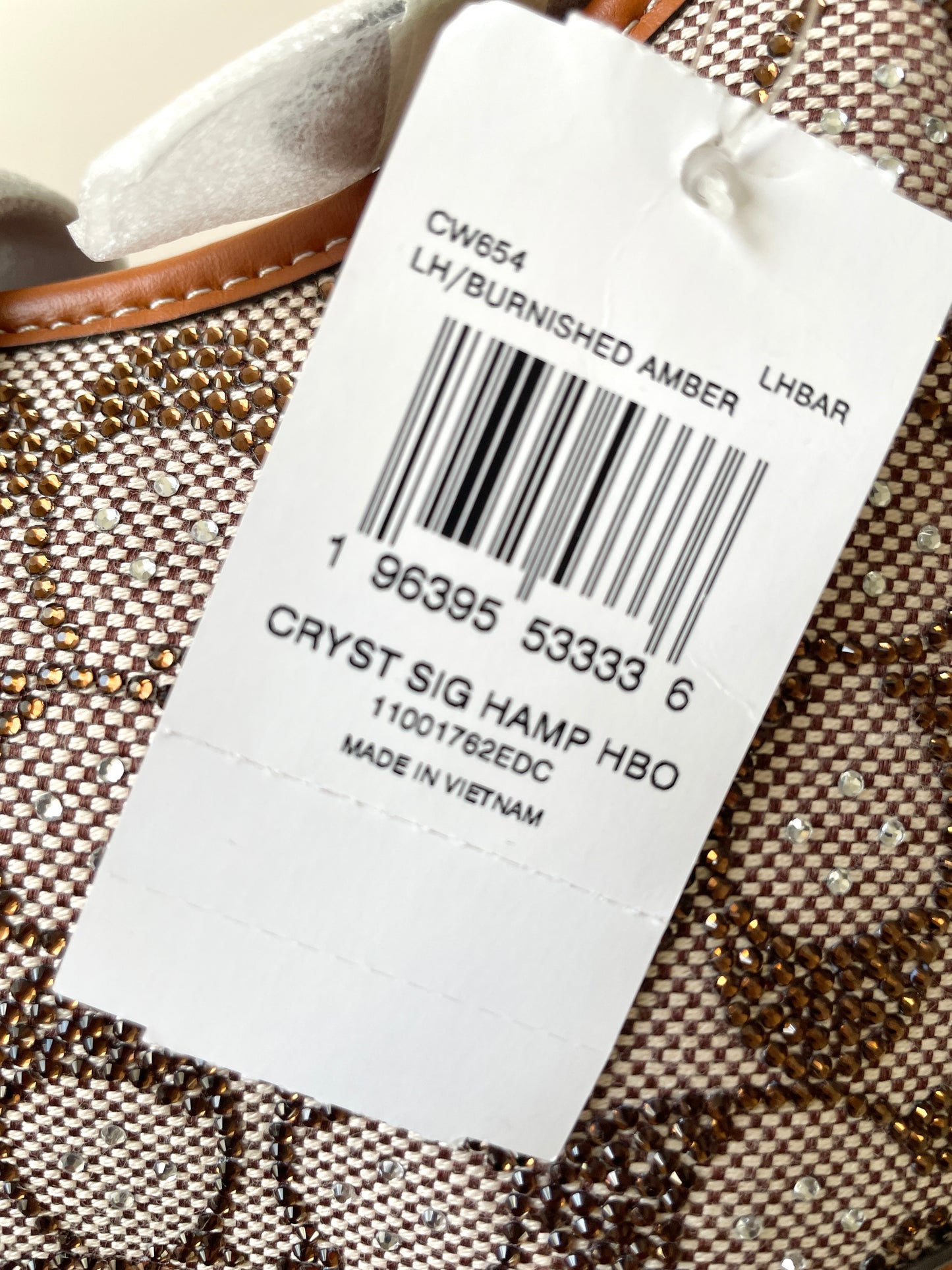 Coach Hamptons Hobo in Crystal Jacquard