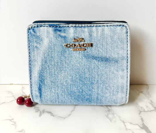 Coach Loved Denim Snap Wallet