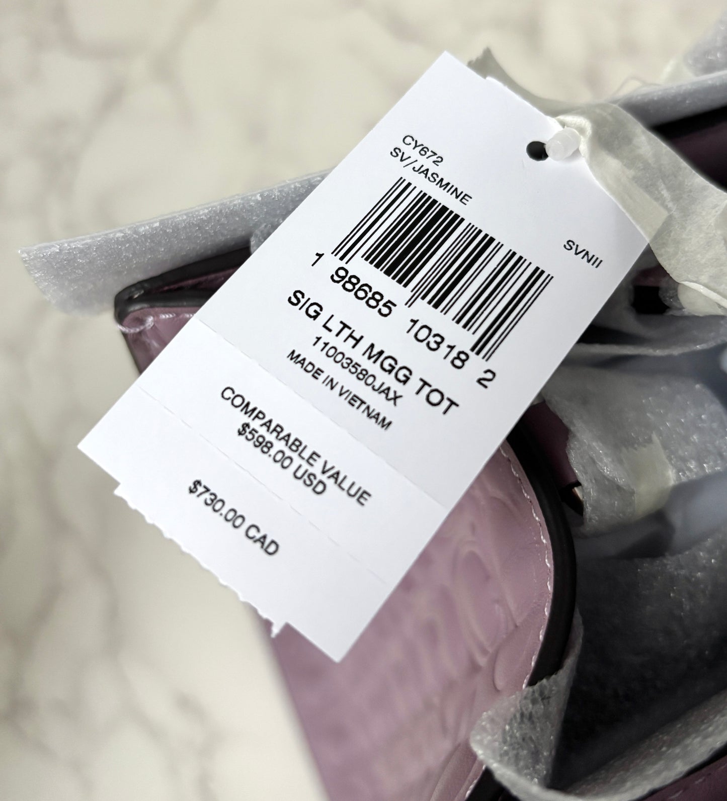 Coach Maggie Tote Signature Leather