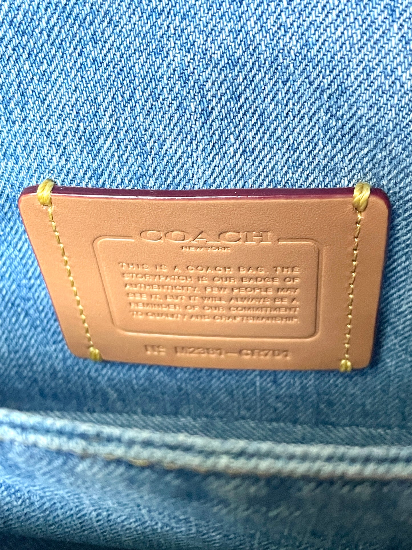 Coach Tabby Quilted 20 Denim