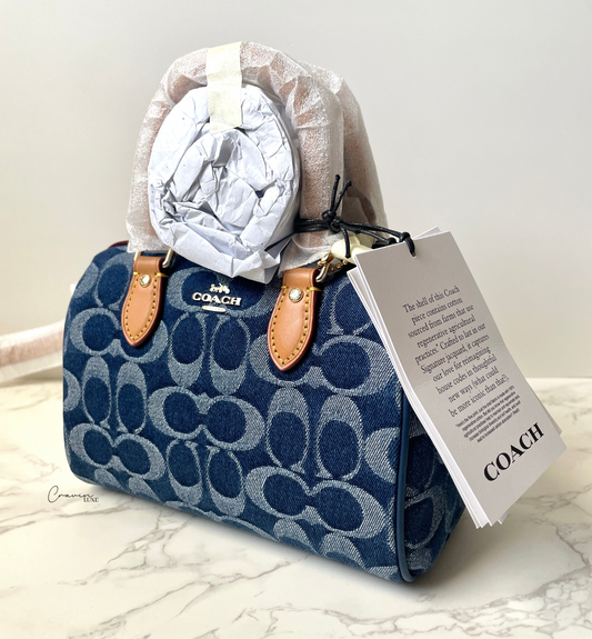 Coach Mini Rowan in Signature Denim