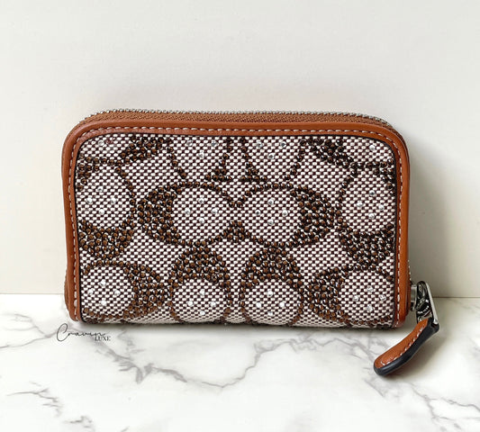 Coach Jacquard Crystal Card Case