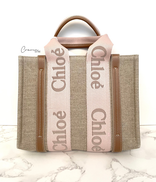 Chloe woody small woody tote Blushy beige