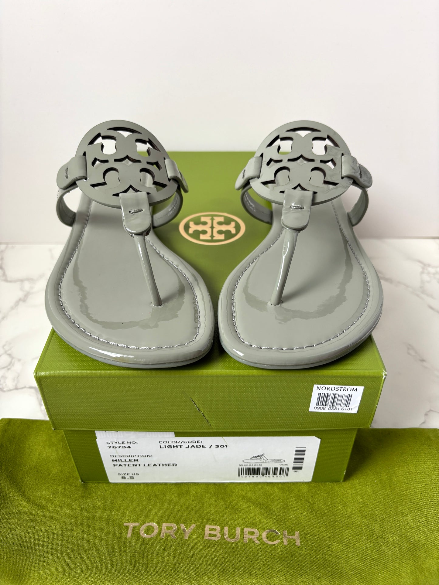 Tory Burch Miller Patent Leather Sandals
