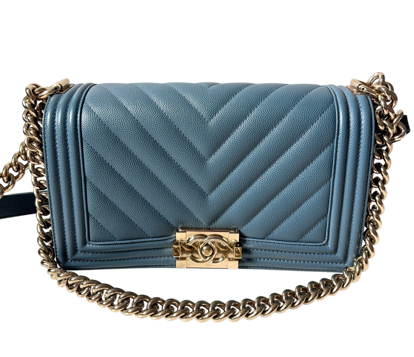 Chanel Boy Bag Caviar Old Medium