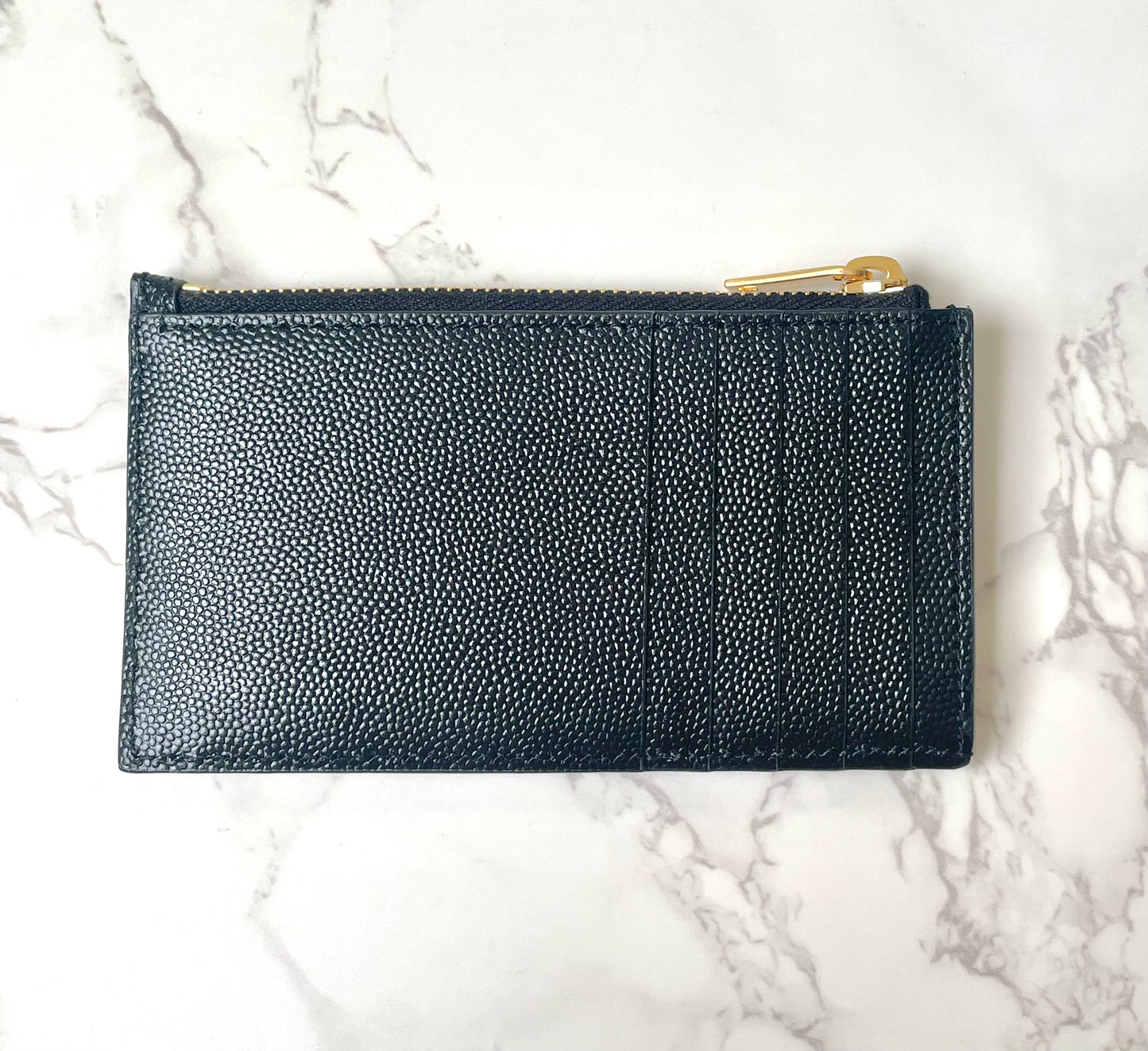 Saint Laurent Zipped Fragments Card Case