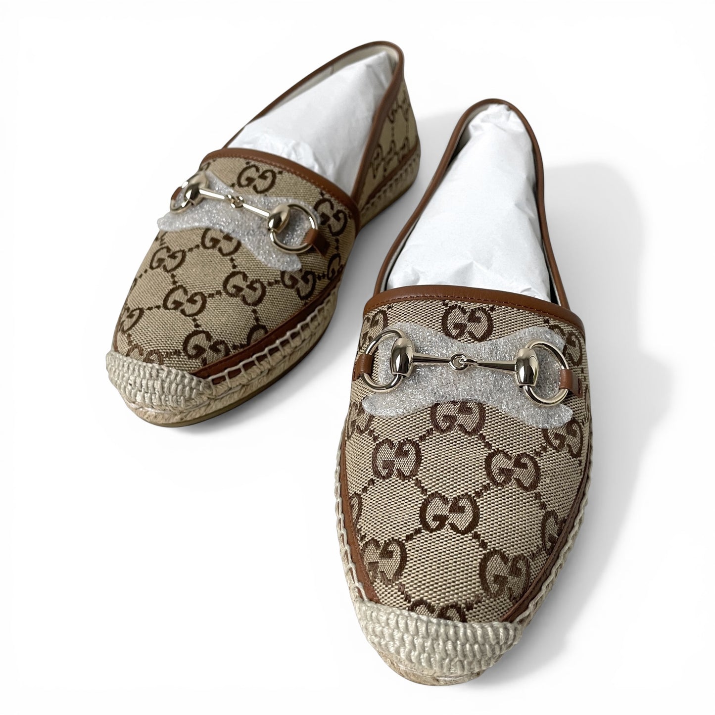 Gucci Horsebit GG Canvas Espadrilles