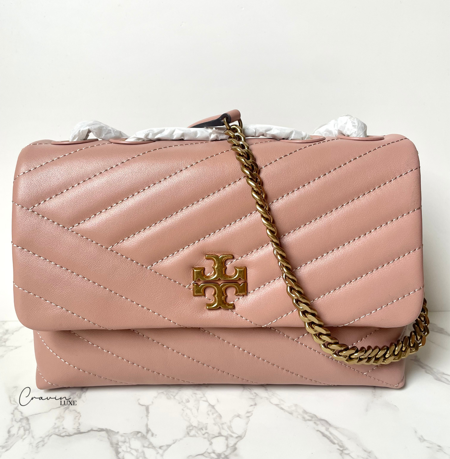 Tory Burch Kira Chevron Small Convertible Shoulder Bag