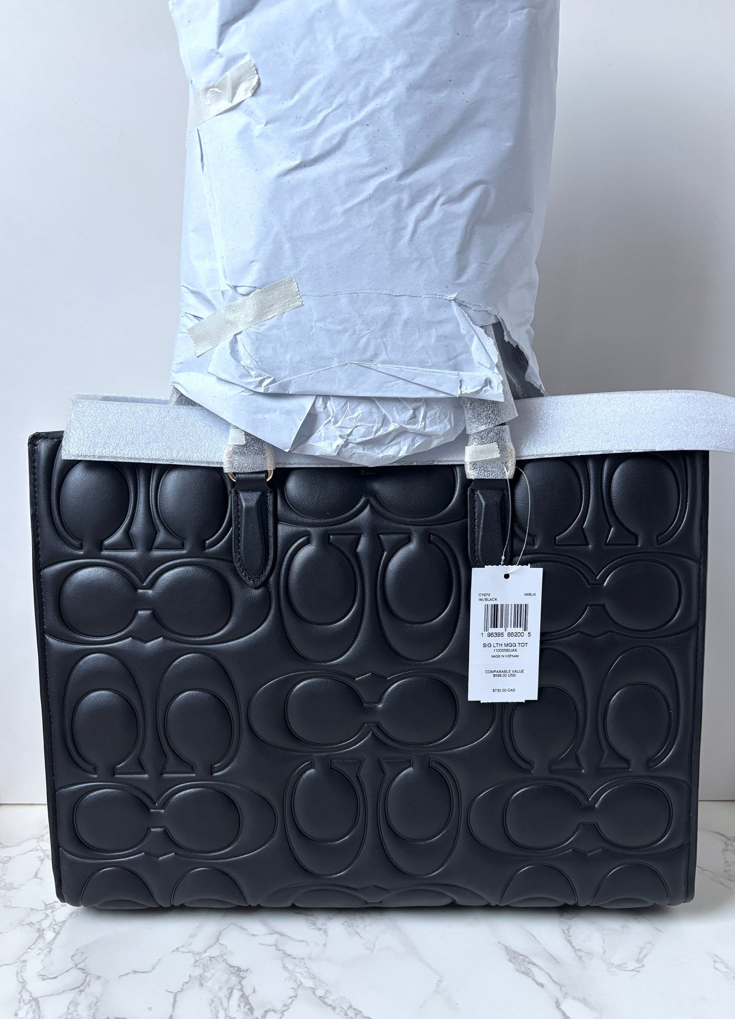 Coach Maggie Tote Signature Leather