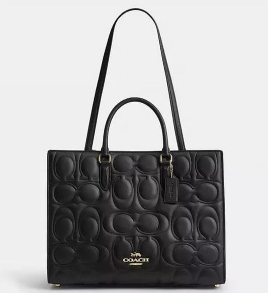 Coach Maggie Tote Signature Leather