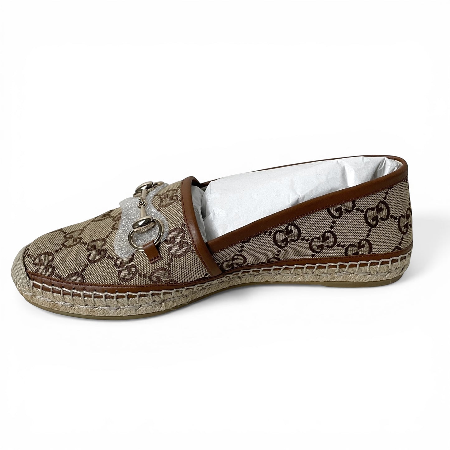 Gucci Horsebit GG Canvas Espadrilles