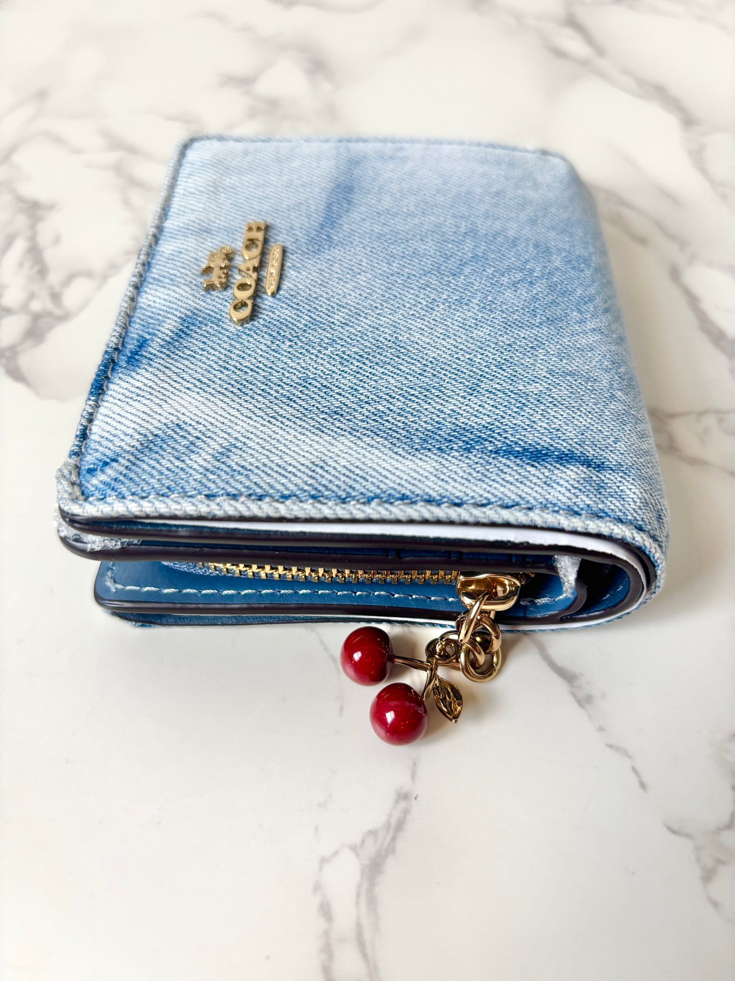 Coach Loved Denim Snap Wallet