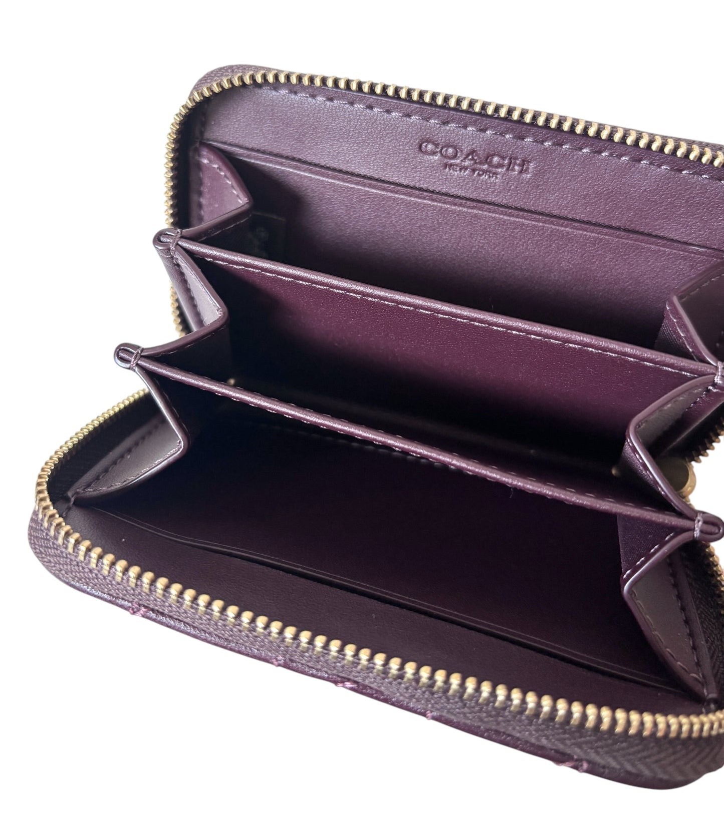 Coach Quilted Zip Card Case