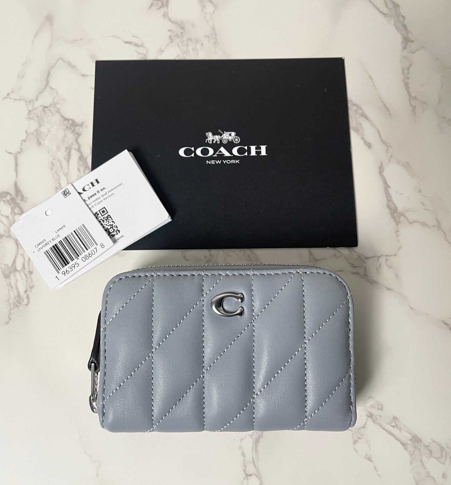 Coach Pillow Quilted Zip Card Case