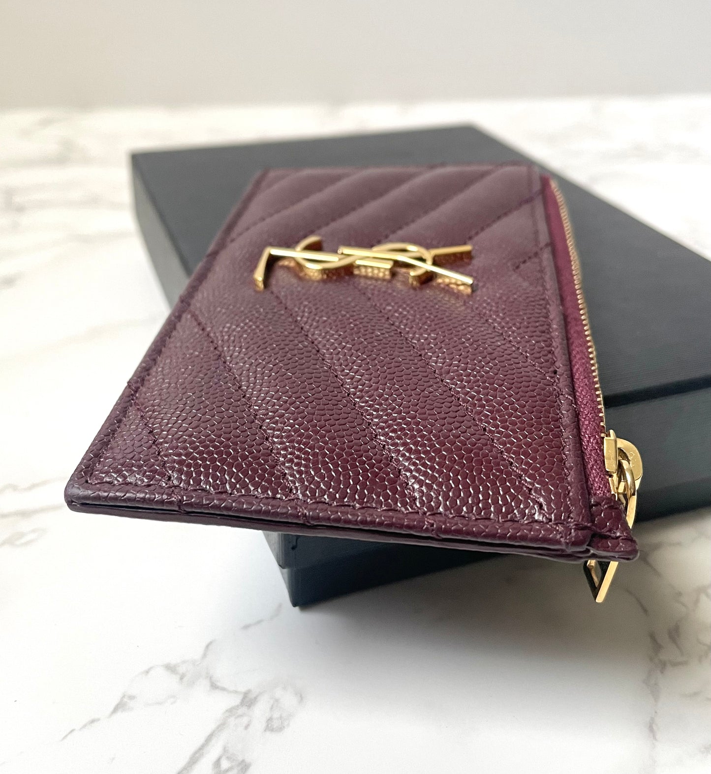 Saint Laurent Zipped Fragments Card Case