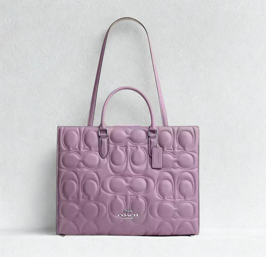Coach Maggie Tote Signature Leather