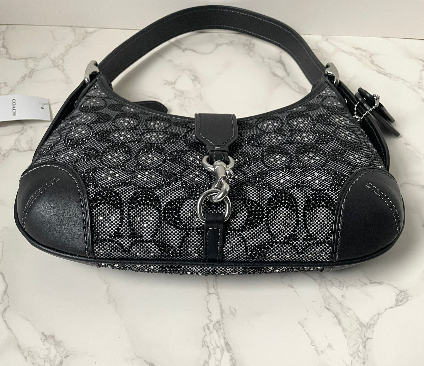 Coach Hamptons Hobo in Crystal Jacquard