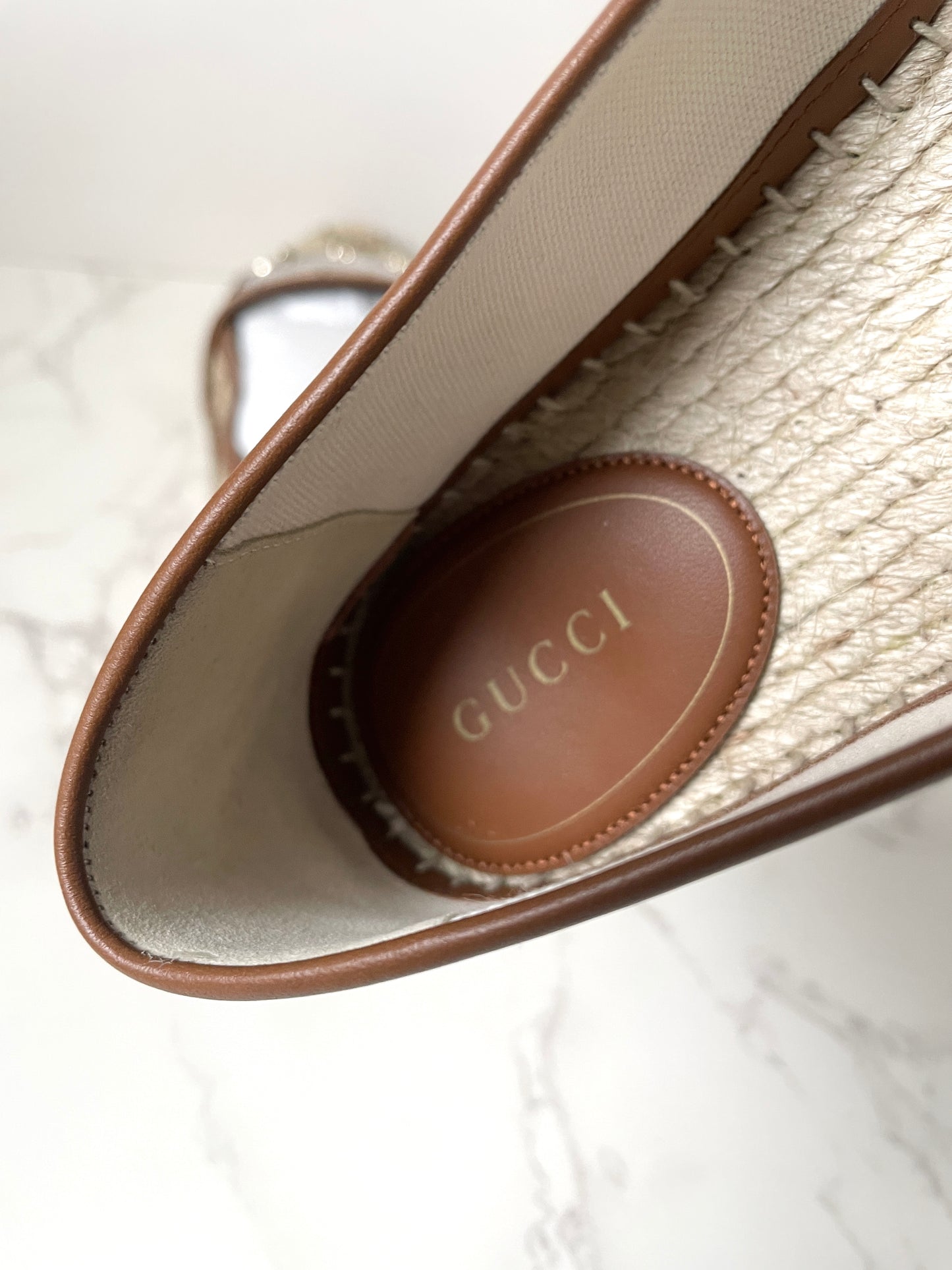 Gucci Horsebit GG Canvas Espadrilles