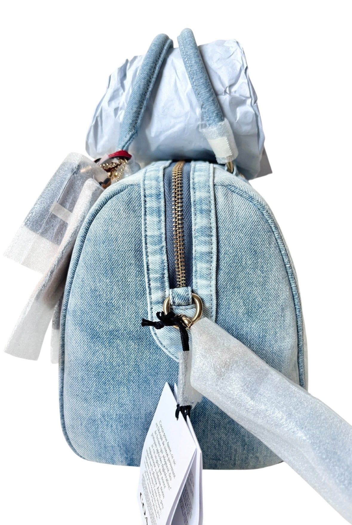 Coach Large Rowan Satchel in Loved Denim