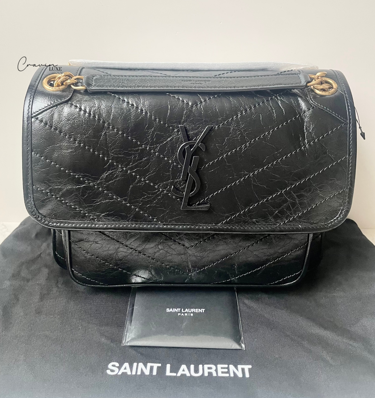 Saint Laurent Niki Medium Vintage Leather Shoulder Bag