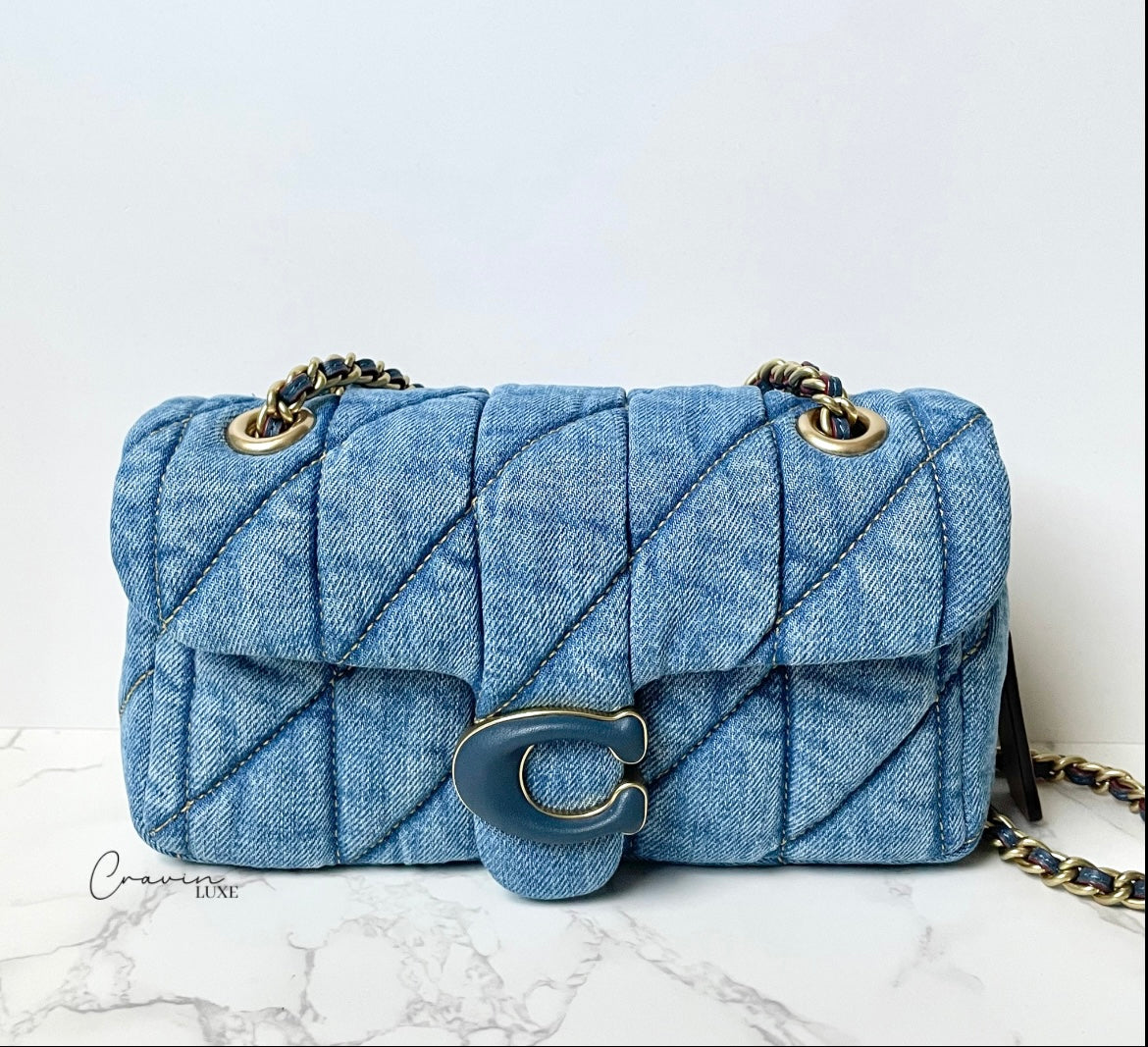 Coach Tabby Quilted 20 Denim