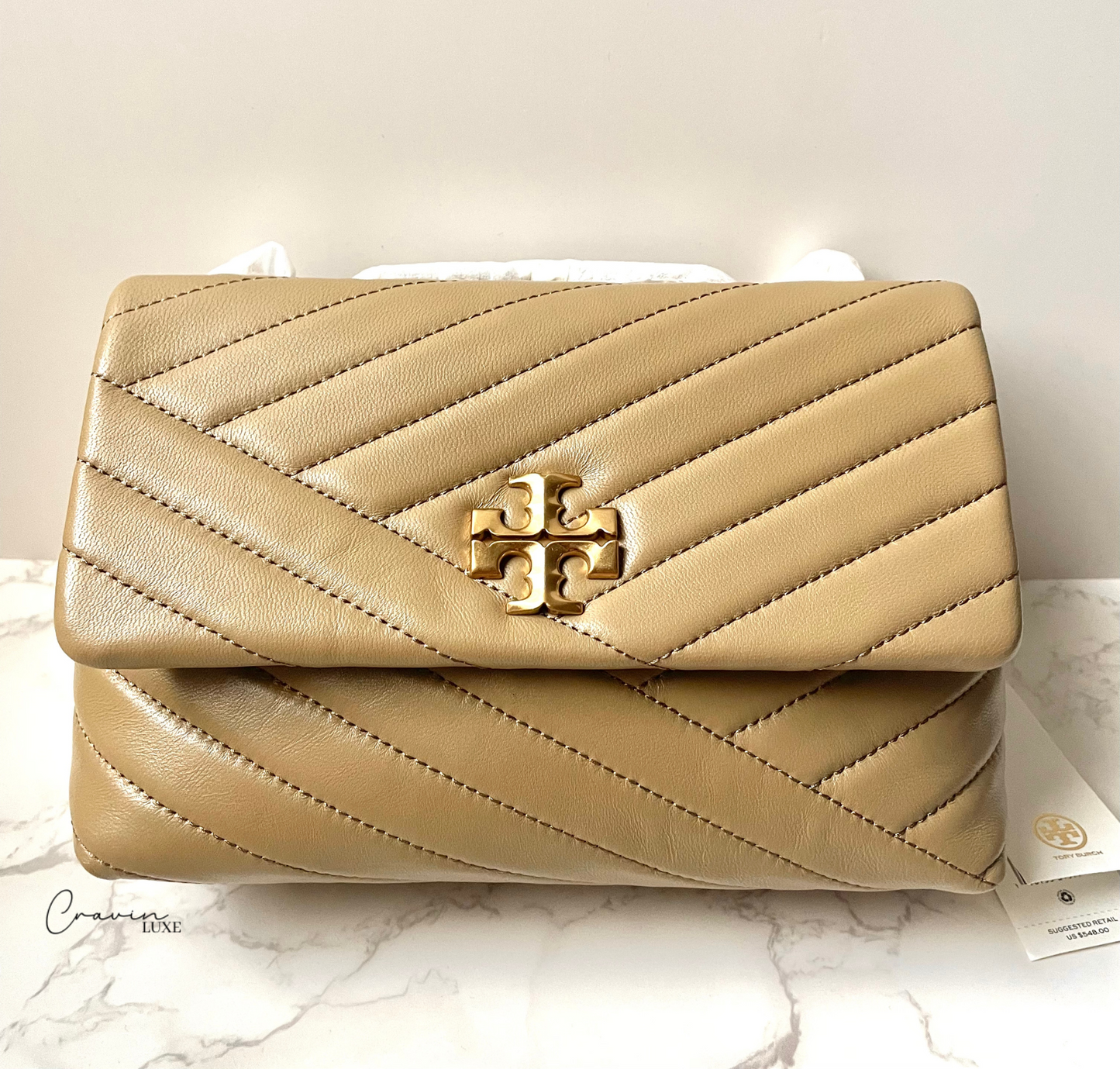 Tory Burch Kira Chevron Small Convertible Shoulder Bag