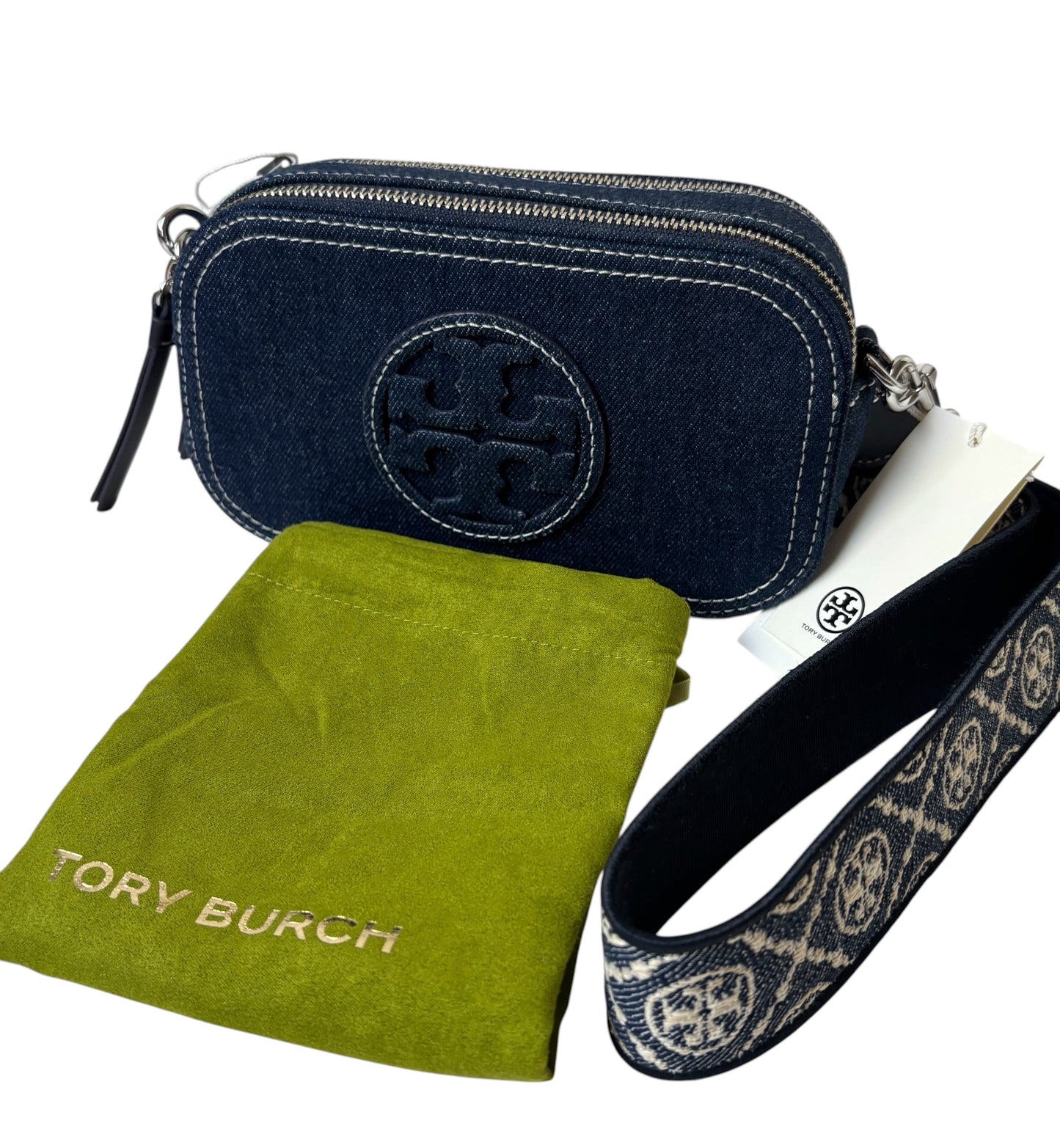 Tory Burch Mini Miller Denim Crossbody