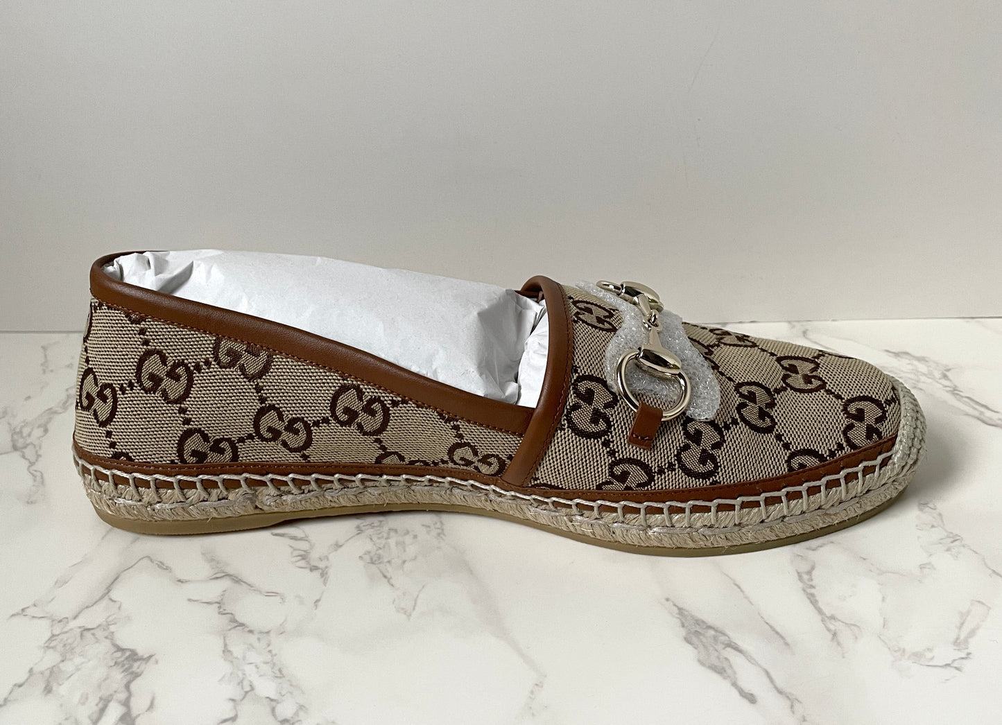 Gucci Horsebit GG Canvas Espadrilles