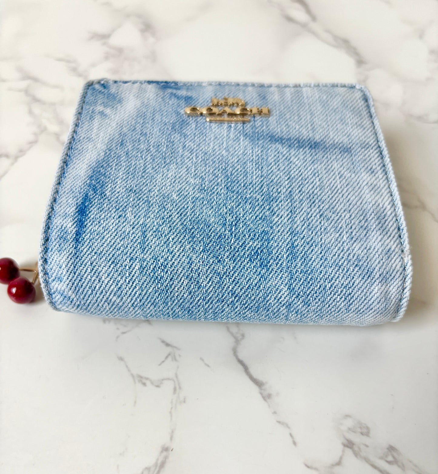 Coach Loved Denim Snap Wallet