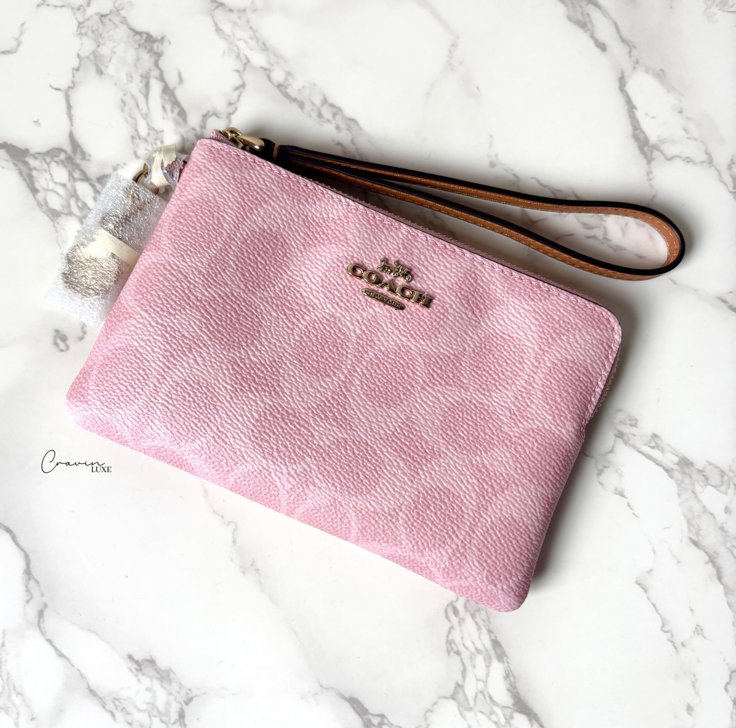 Coach Corner Zip Wristlet