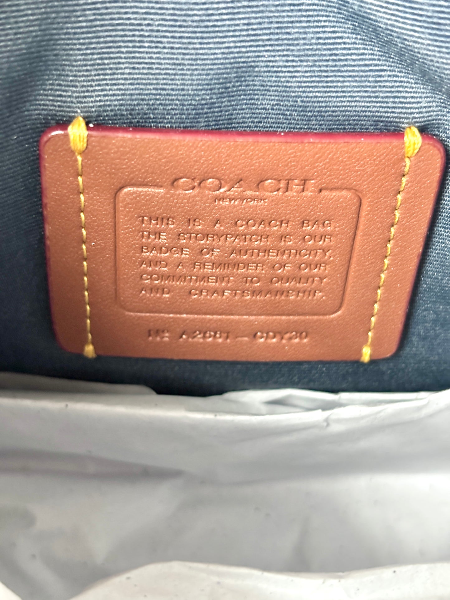 Coach Mini Rowan Crossbody Bag In Loved Denim