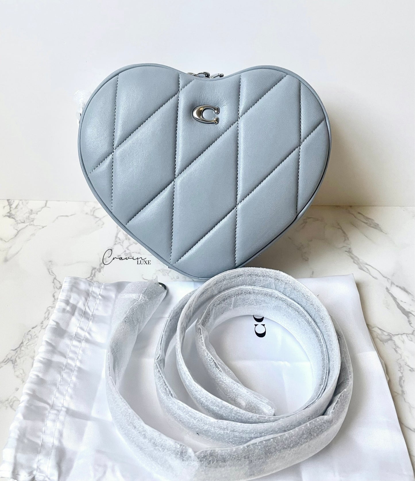 Coach Quilted Leather Heart Bag