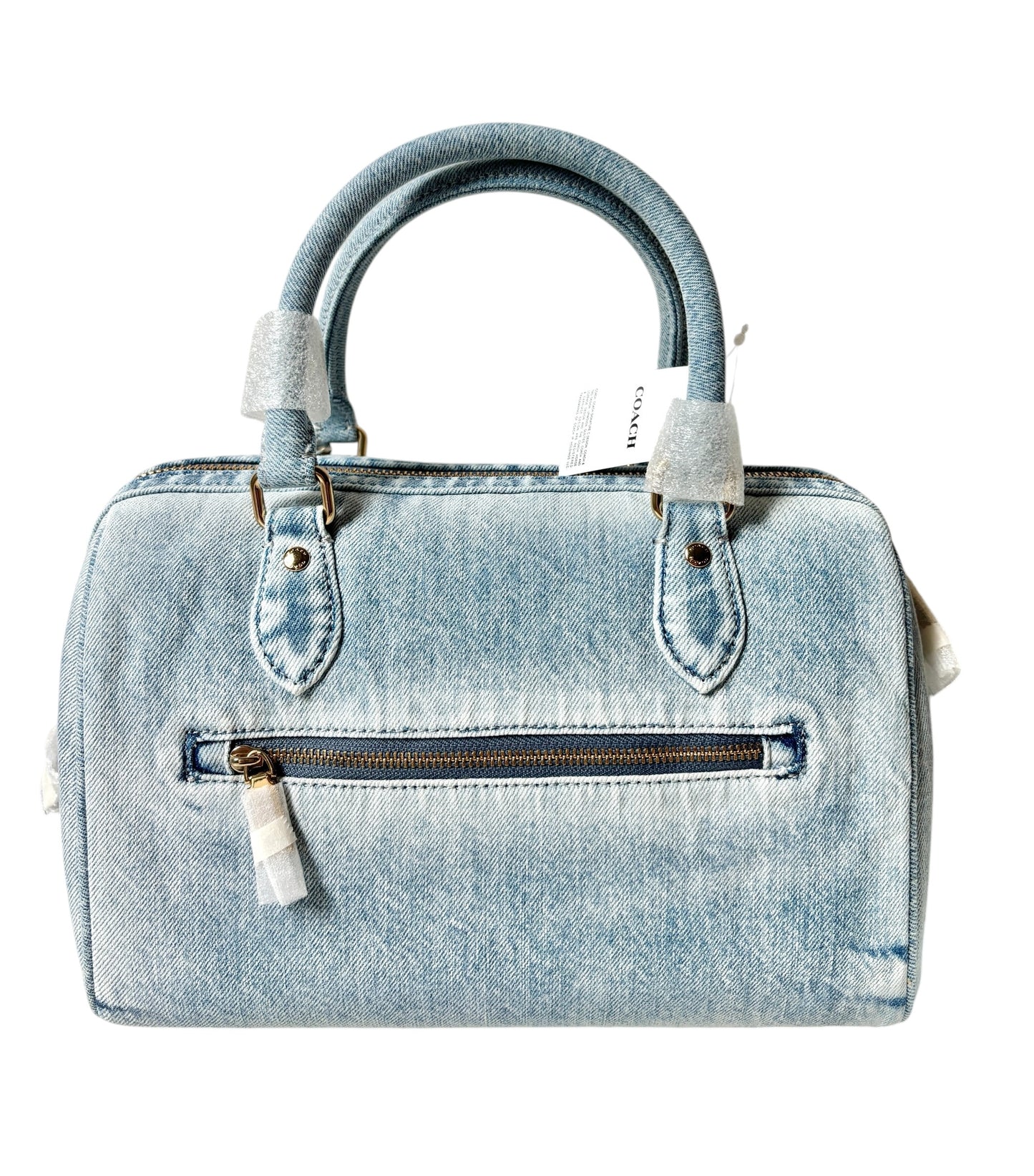 Coach Medium Rowan Satchel in Loved Denim