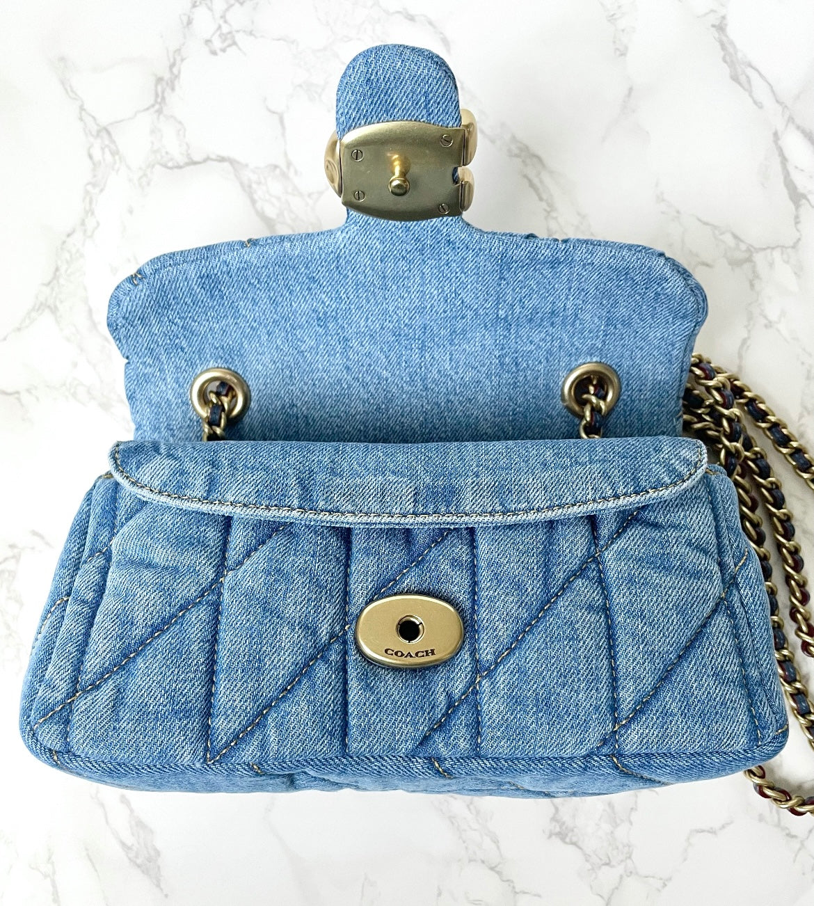 Coach Tabby Quilted 20 Denim