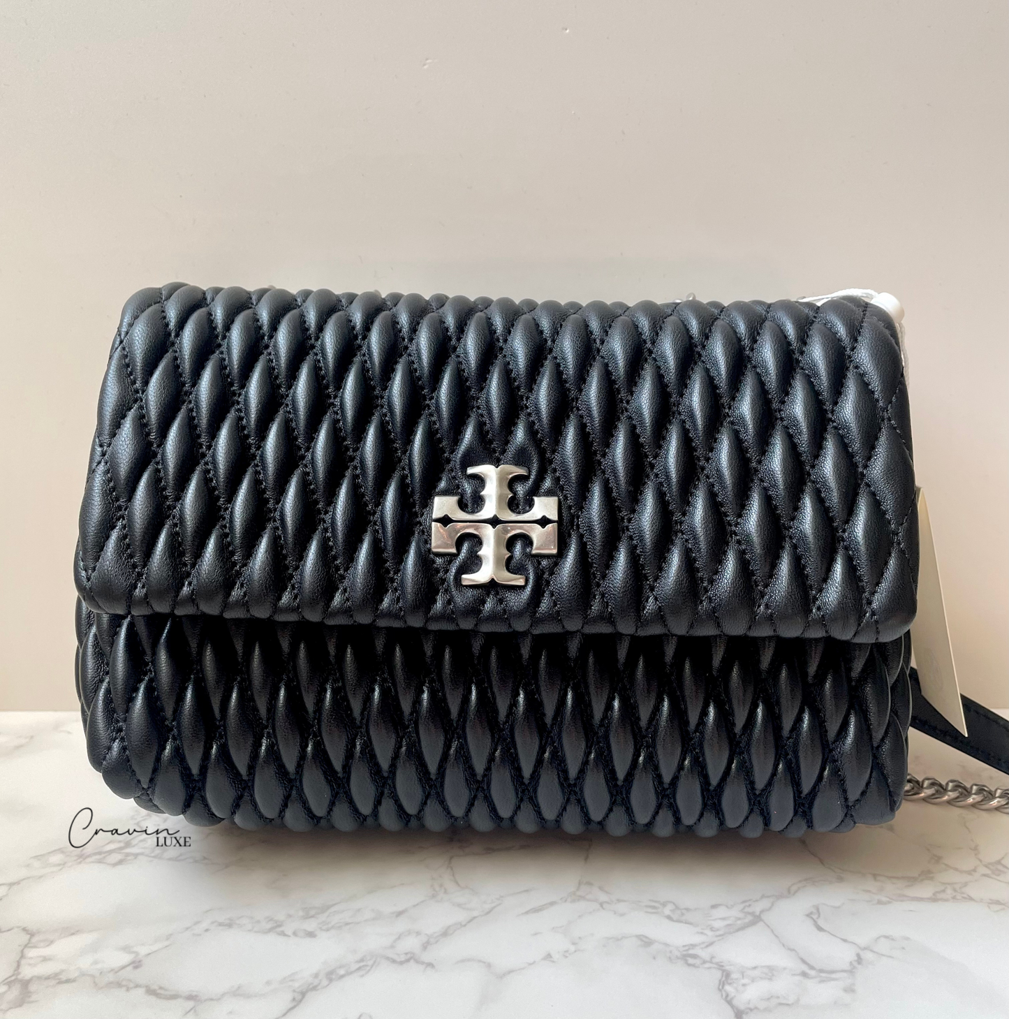 Tory Burch Kira Ruched Small Convertible Shoulder Bag