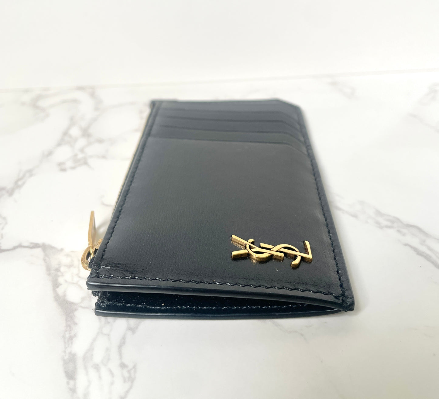 Saint Laurent Zipped Fragments Card Case