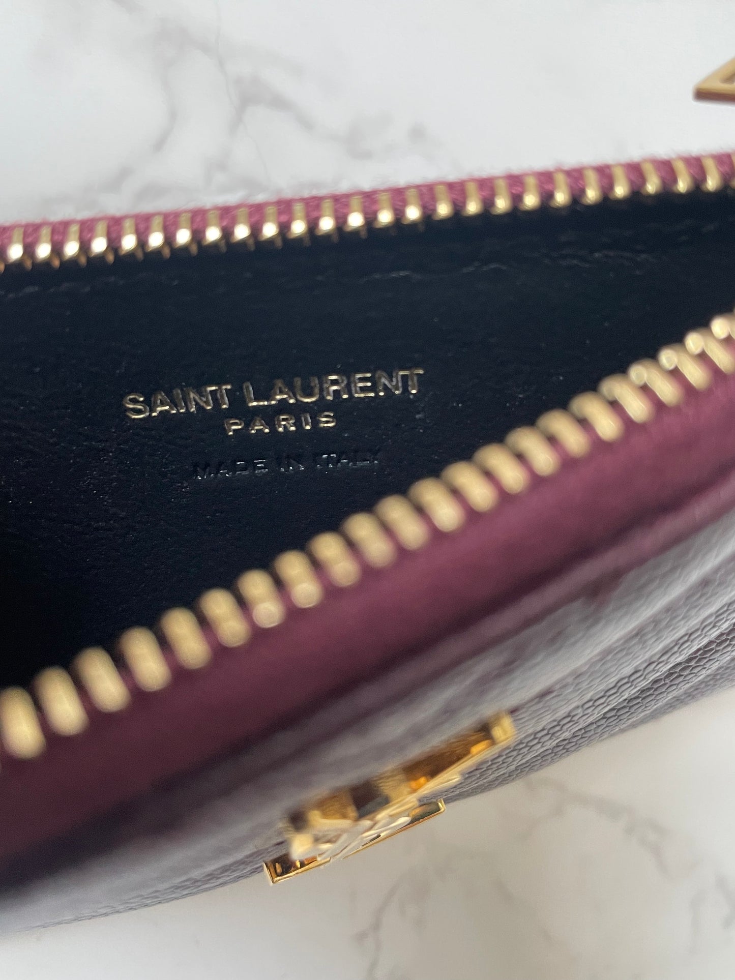 Saint Laurent Zipped Fragments Card Case