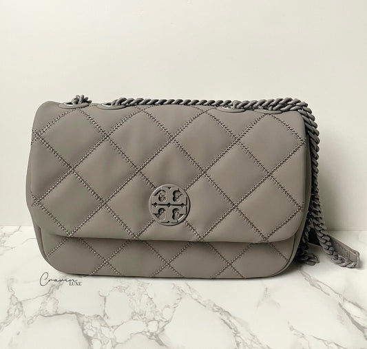 Tory Burch Willa small shoulder bag gray