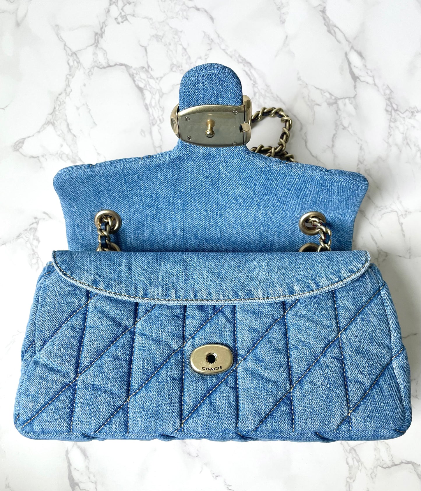 Coach Tabby Quilted 26 Denim