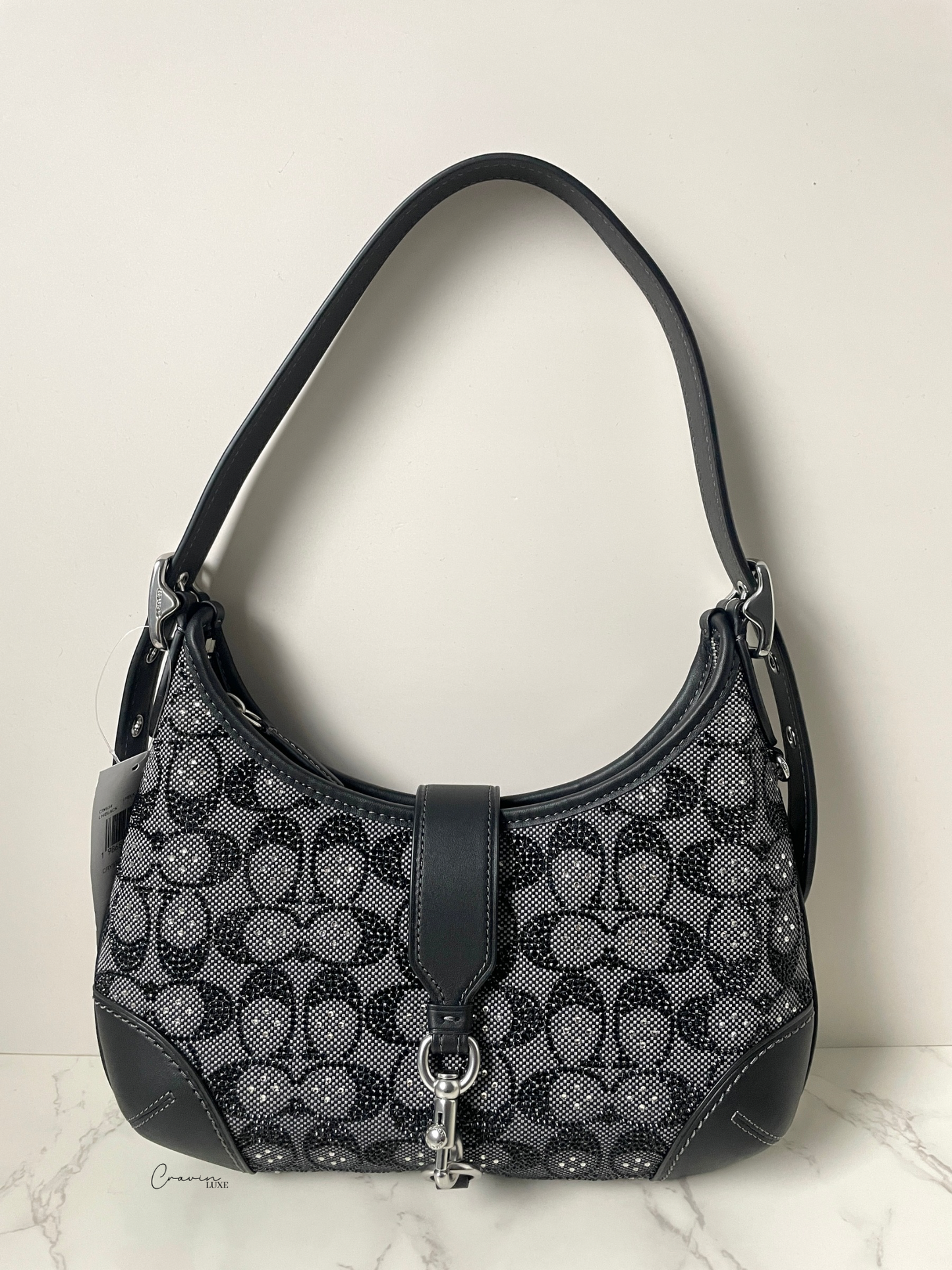 Coach Hamptons Hobo in Crystal Jacquard