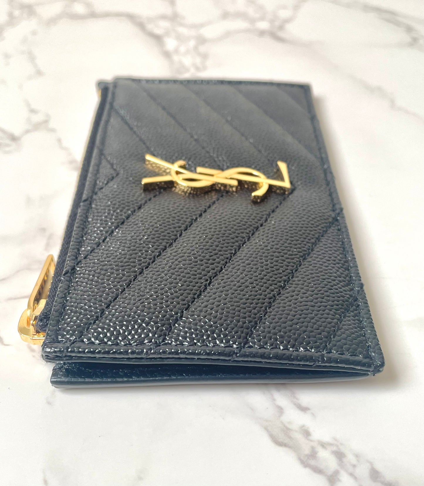 Saint Laurent Zipped Fragments Card Case