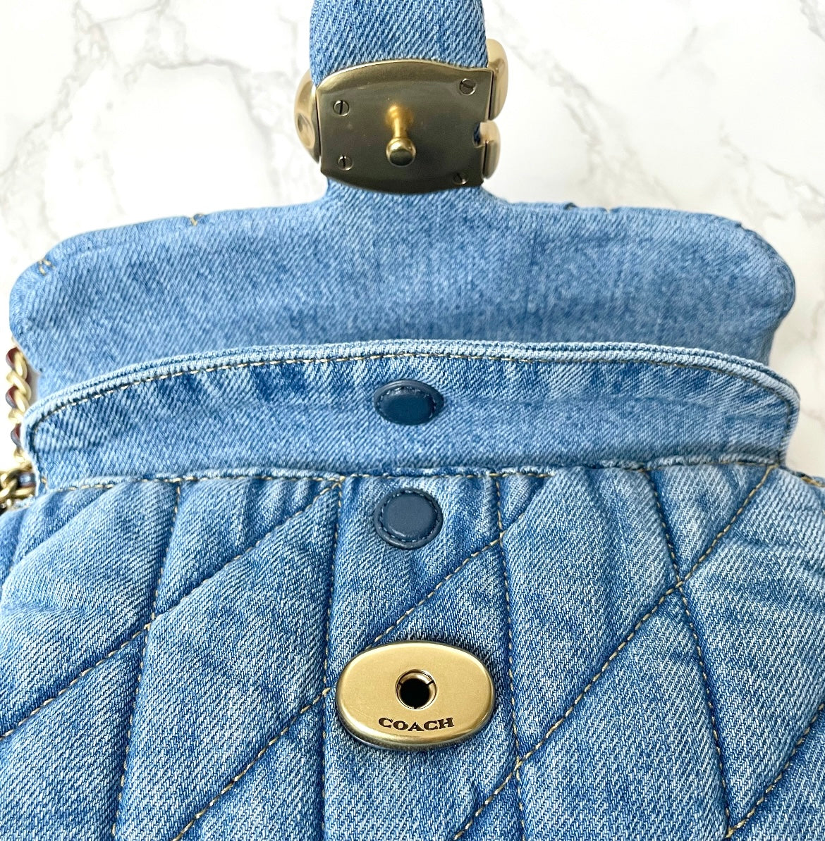 Coach Tabby Quilted 20 Denim