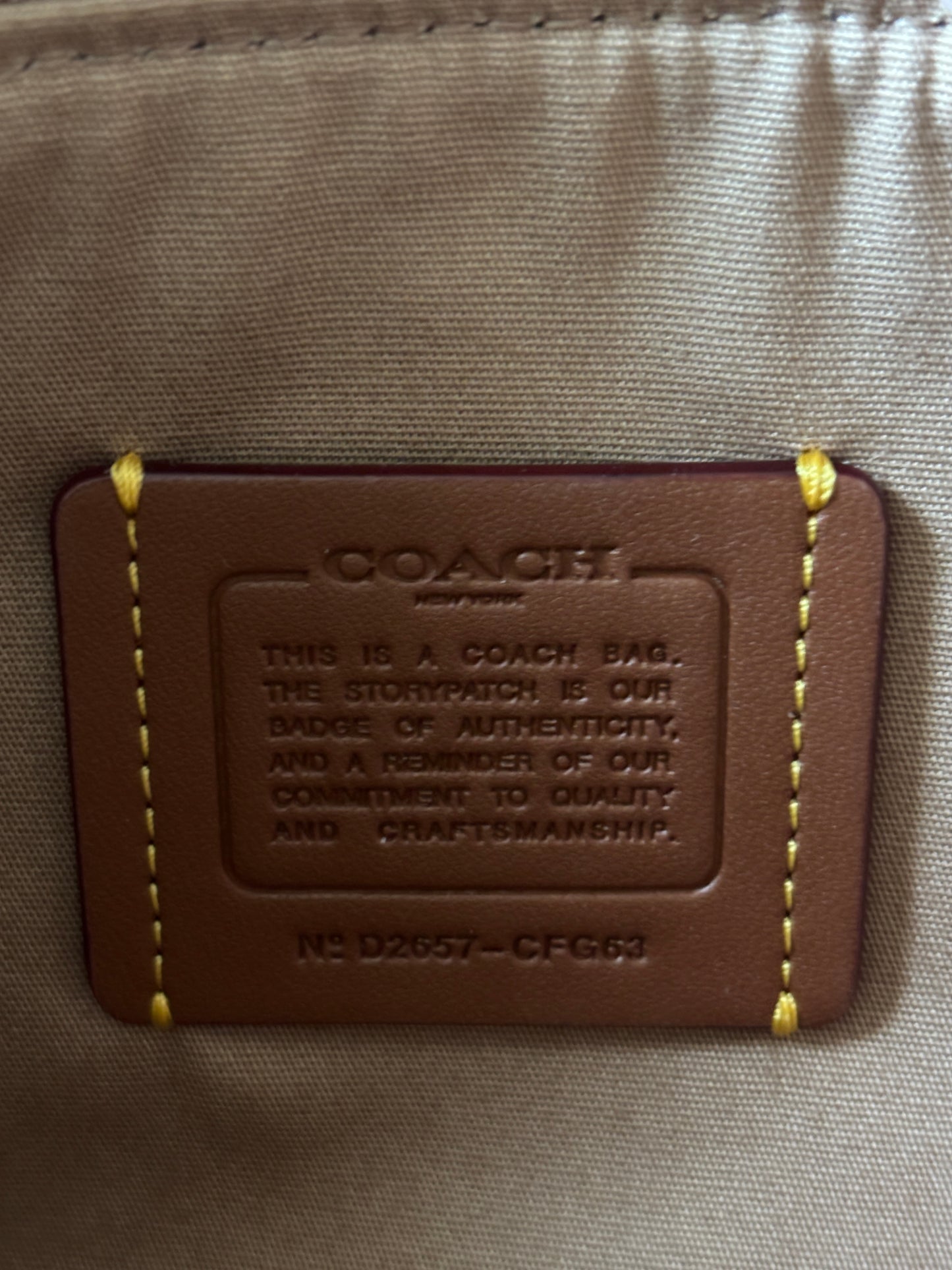 Coach Plaza Shoulder Bag Crystal Jacquard