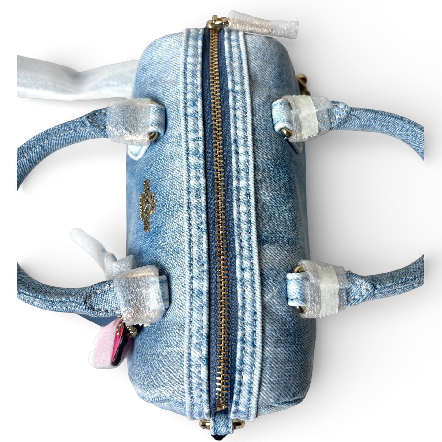 Coach Mini Rowan Crossbody Bag In Loved Denim